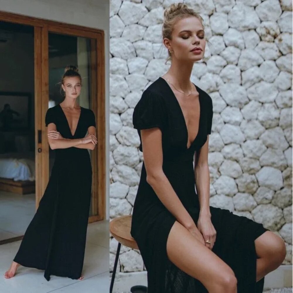 Pampelone Valentina Maxi Dress (Black XS) - Picture 2 of 7